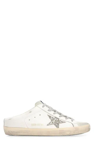 Golden Goose Superstar Sneakers In White Suede And Leather