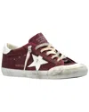 Golden Goose Super Star Sneakers In Bordeaux Glitter In Red