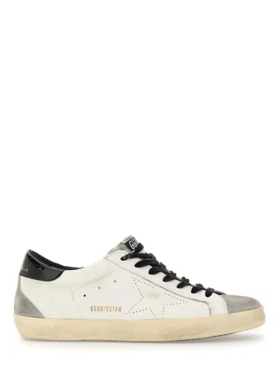 Golden Goose Super-star Leather Sneakers In White