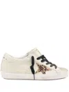 Golden Goose Super-star Leather Sneakers In Animal Print