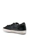 Golden Goose Super Star Black Low Trainer With Rhinestones In Black