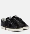Golden Goose Deluxe Brand Low Hi Star Black Trainer With Platform In Black