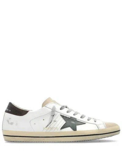 Golden Goose Super Star Leather Sneakers In Brown