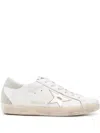 Golden Goose Superstar Distressed Leather Sneakers In Grey