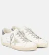 Golden Goose Distressed Low-top Sneakers With Signature Star Detail In Grey