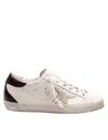 Golden Goose Super Star Leather Sneakers In White With Golden Star In White