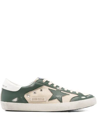 Golden Goose Super Star Leather Sneakers In Neutral