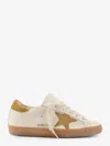 Golden Goose Super Star Leather Upper Toe And Tongue Suede Star And Heel In Neutral