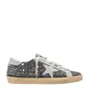 Golden Goose Super-star Studded Sneakers With In Nude