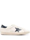 Golden Goose Men 'super-star' White Low Top Sneakers With Embossed Logo And Contrasting Heel Tab In In White