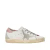 Golden Goose Super-star Used-effect Leather Sneakers With Suede Profiles In White