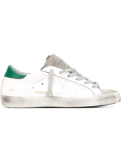 Golden Goose Super-star Leather Sneakers In White