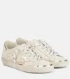 Golden Goose Super-star Leather Sneakers In White