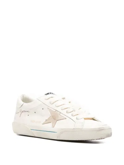 Golden Goose Super-star Nappa Leather Sneakers With Laminated Leather Star In Animal Print