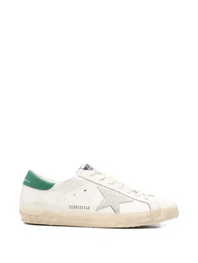 Golden Goose Super Star Leather Sneakers In White