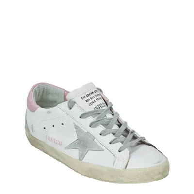 Golden Goose Super Star Leather Sneakers In White