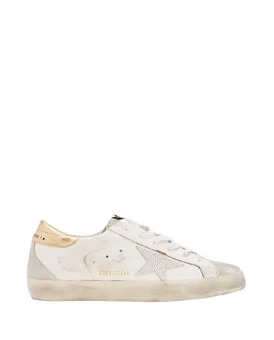 Golden Goose Super Star Leather Sneakers In White