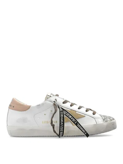 Golden Goose Super Star Leather Sneakers In White