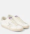 Golden Goose Super Star Leather Sneakers In White