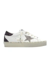 Golden Goose Women's Hi Star Sneaker With Purple/silver Glitter In White