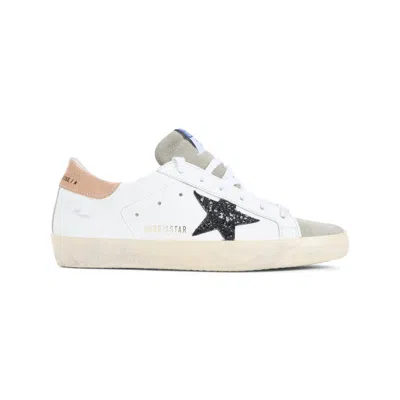 Golden Goose Super-star Leather Upper And Heel S In White