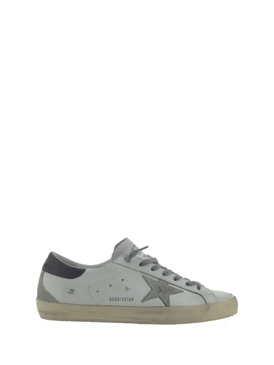 Golden Goose Super Star Leather Upper And Heel Suede In White
