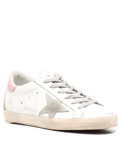 GOLDEN GOOSE GOLDEN GOOSE SUPER-STAR LEATHER UPPER AND HEEL SUEDE STAR AND SPUR CREAM SOLE