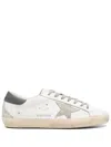 Golden Goose Super Star Leather Sneakers With Suede Accents In White