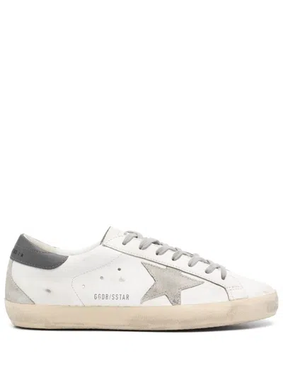 GOLDEN GOOSE GOLDEN GOOSE SUPER STAR LEATHER UPPER AND HEEL SUEDE STAR AND SPUR