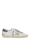 Golden Goose Super Star Leather Upper And Heel Suede Star And Spur In White