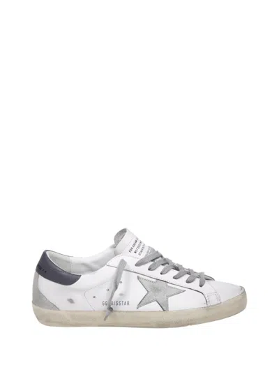 Golden Goose Super Star Leather Upper And Heel Suede Star In White