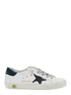 Golden Goose Super-star Penstar Leather Sneakers In White