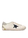 Golden Goose Super Star Glitter Leather Sneakers In White