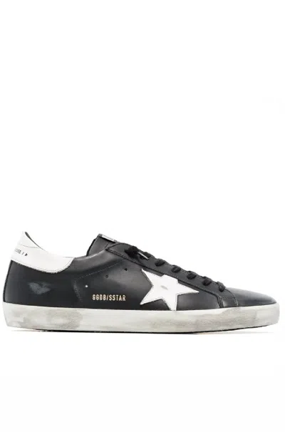 Golden Goose Super-star Leather Upper Shiny Leather Star In Black