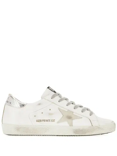 Golden Goose Super-star Leather Upper Suede Star Piper Print Heel Shoes