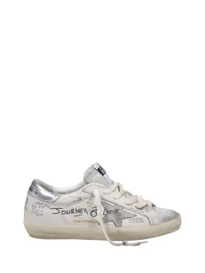 Golden Goose Super Star Leather Upper Suede Star In White