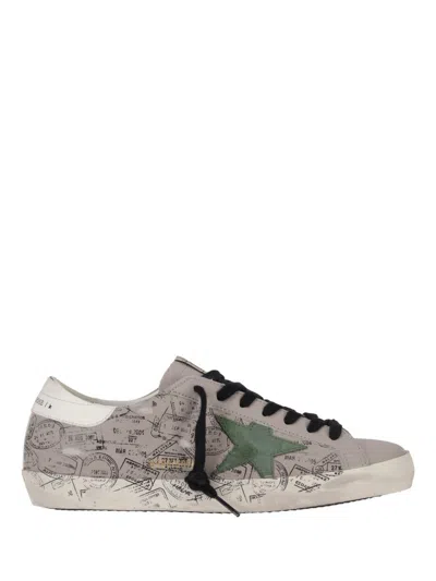 GOLDEN GOOSE GOLDEN GOOSE SUPER-STAR LEATHER UPPER TOE TONGUE AND HEEL SUEDE STAR