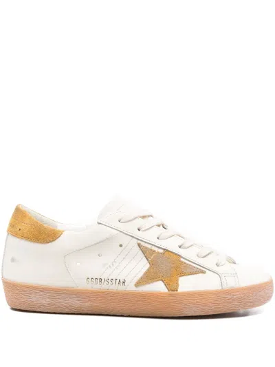 Golden Goose Super Star Leather Upper In White