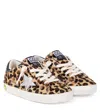 Golden Goose Super Star Leopard-print Calf Hair Sneakers In Multi