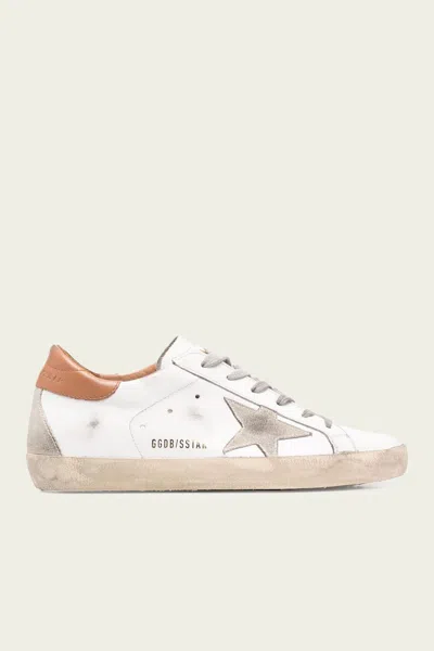 GOLDEN GOOSE SUPER-STAR LIGHT BROWN TOE LEATHER SNEAKER