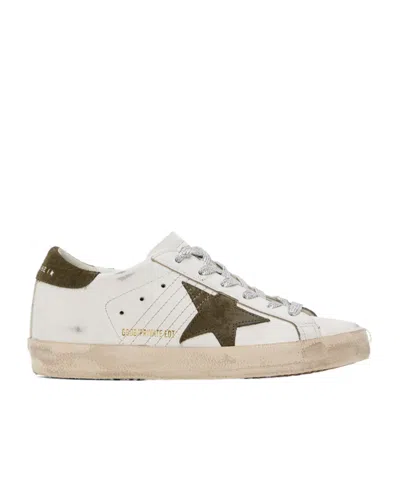 Golden Goose Ssense Exclusive White & Green Super-star Sneakers In Opt White/olive Nig