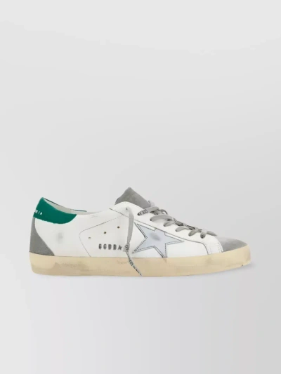 GOLDEN GOOSE SUPER-STAR LOGO PRINT LACE-UP SNEAKERS