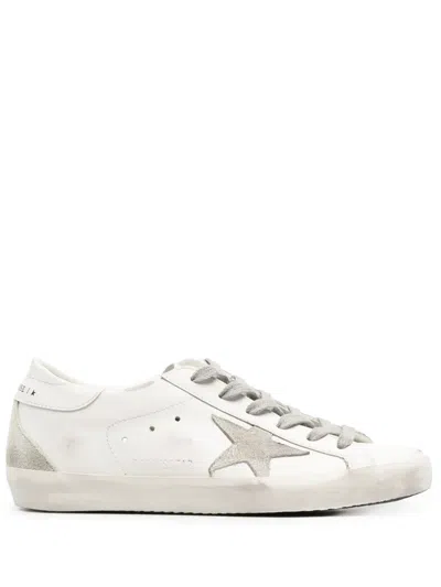 GOLDEN GOOSE SUPER-STAR LOW-TOP LEATHER SNEAKERS