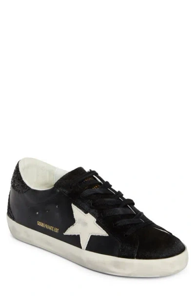 Golden Goose Super-star Low Top Sneaker In Black