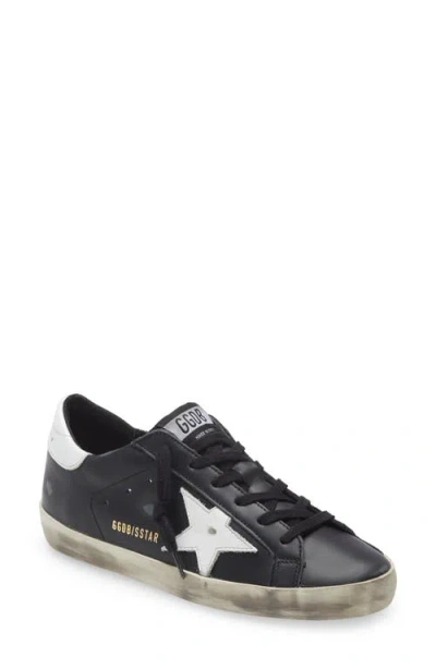 Golden Goose Super-star Low Top Sneaker In Black