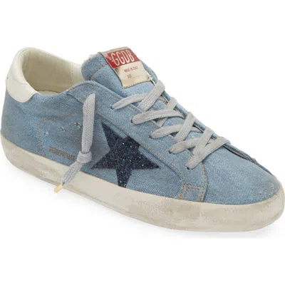 Golden Goose Super-star Low Top Sneaker In Denim/navy