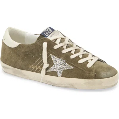 Golden Goose Super-star Low Top Sneaker In Olive Night/cream
