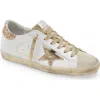 Golden Goose Super-star Low Top Sneaker In White/beige/gold