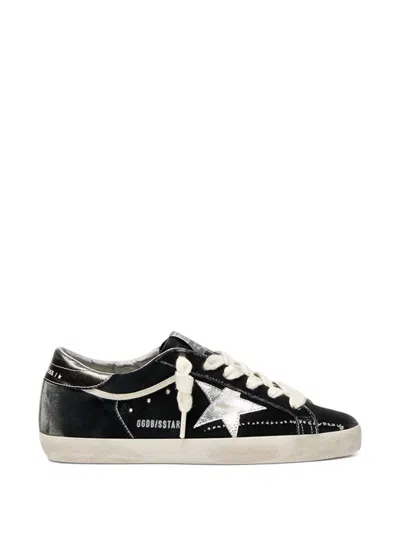 Golden Goose Deluxe Brand Women Superstar Chenille Sneakers With Side Logo In Black