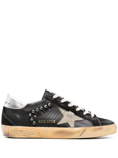 Golden Goose Super-star Low-top Sneakers In Black